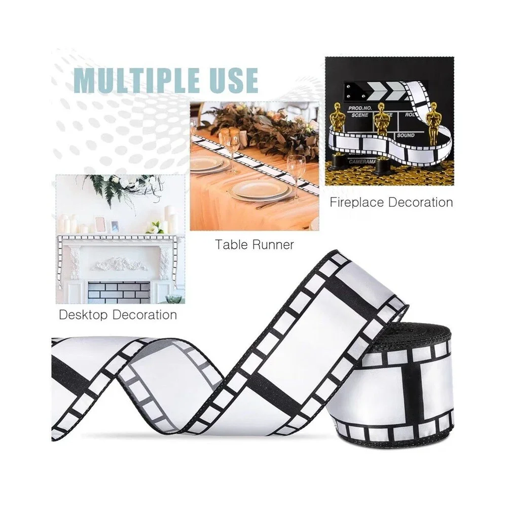 New, 1 Roll Filmstrip Wired Ribbon Filmstrip Tape Movie 2.5in 60 Ft